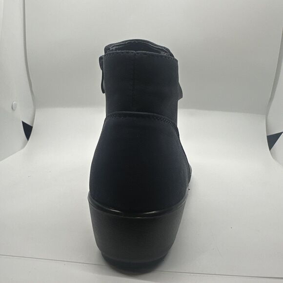 Judith Women's Size 10 M Ruched Wedge Booties Navy Blue Boots - Picture 6 of 13